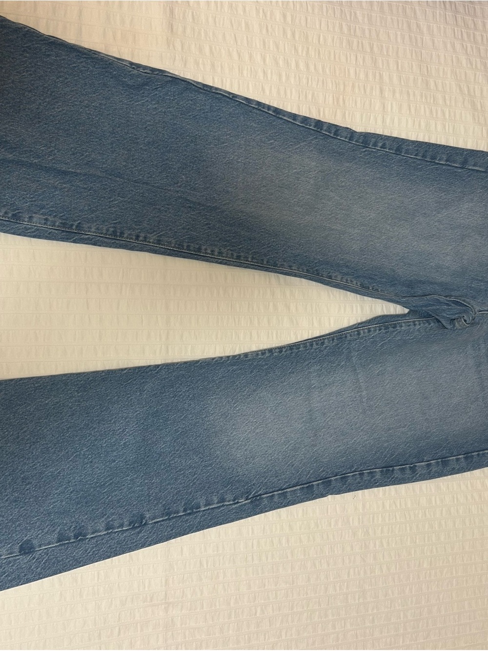 Zara Slim Straight Jeans in Light Blue Wash
